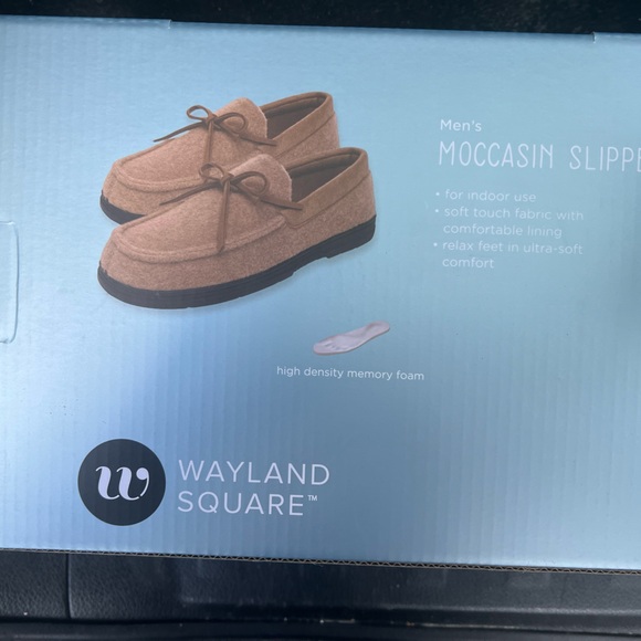 NIB NWT Men’s clog moccasin slippers brown small 6/7 - Picture 3 of 4